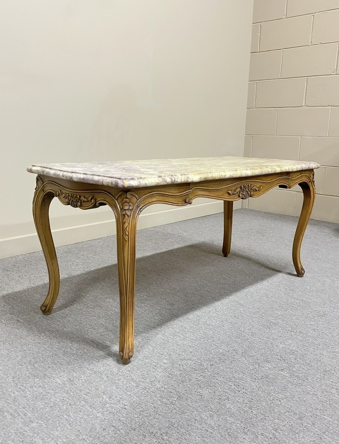 Vintage French Marble Top Coffee Table Vintage French Marble Top Coffee Table