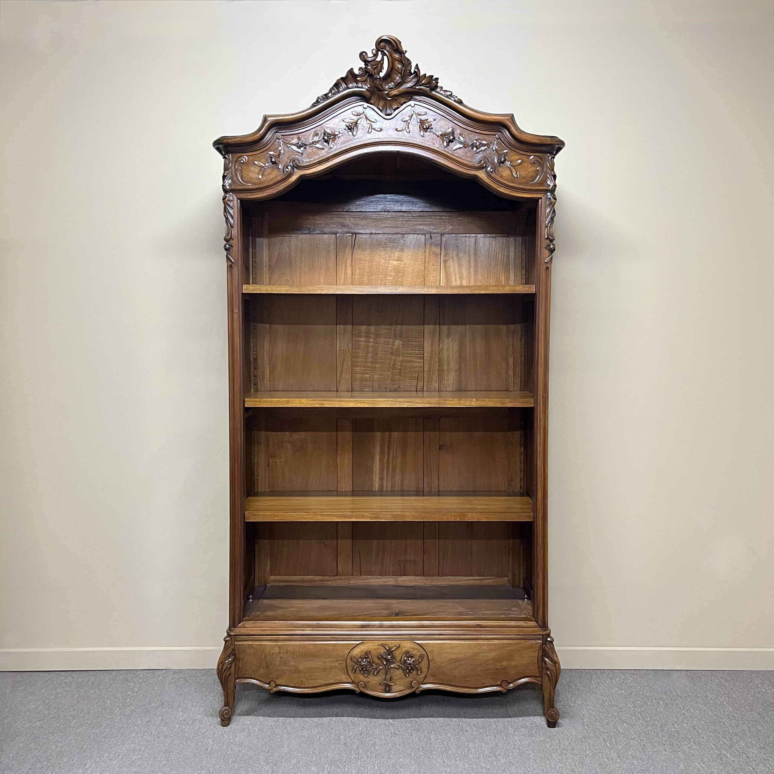 French Walnut Open Bookcase French Walnut Open Bookcase