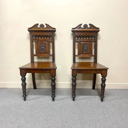 English Walnut Hall Chair - 2 Available