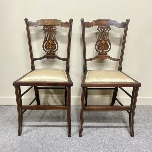 Fine Edwardian Inlaid Chair - 2 Available Fine Edwardian Inlaid Chair - 2 Available