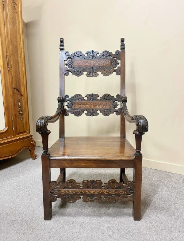 Large Late 19th Century Renaissance Revival Chair
