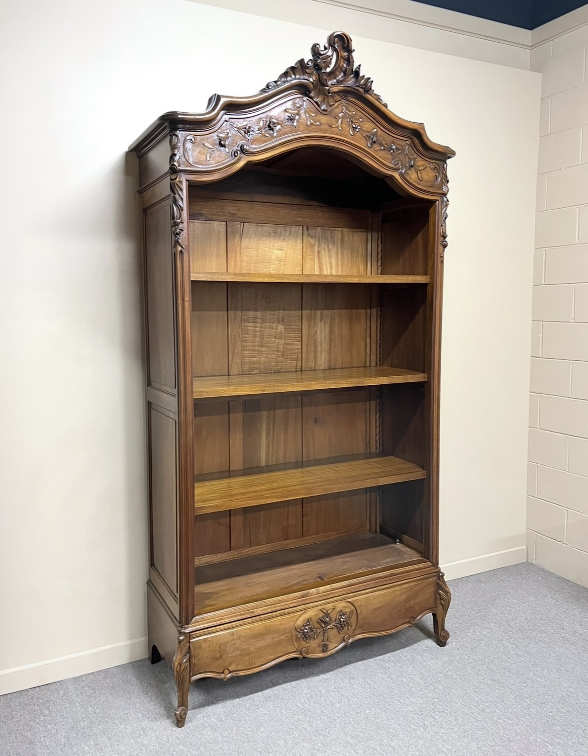 French Walnut Open Bookcase French Walnut Open Bookcase