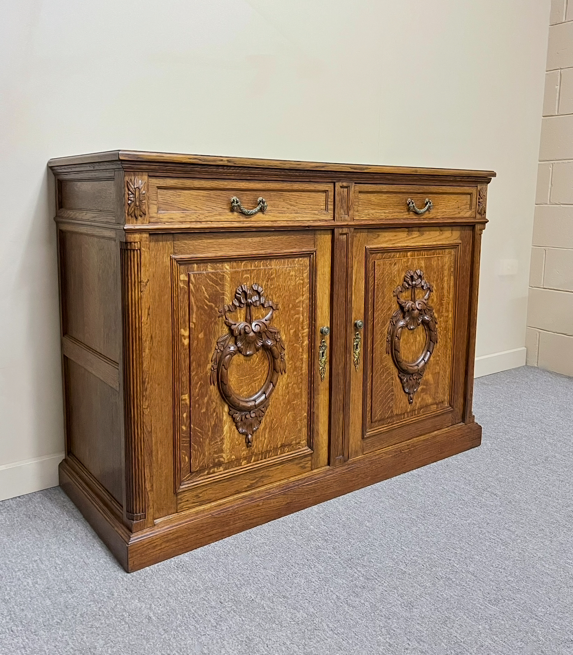 French Oak 2-Door Buffet French Oak 2-Door Buffet