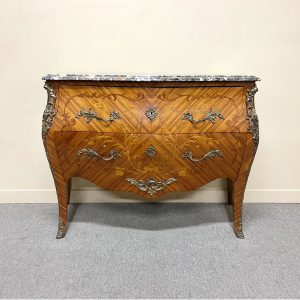 French Louis XV Style Bombe Commode French Louis XV Style Bombe Commode