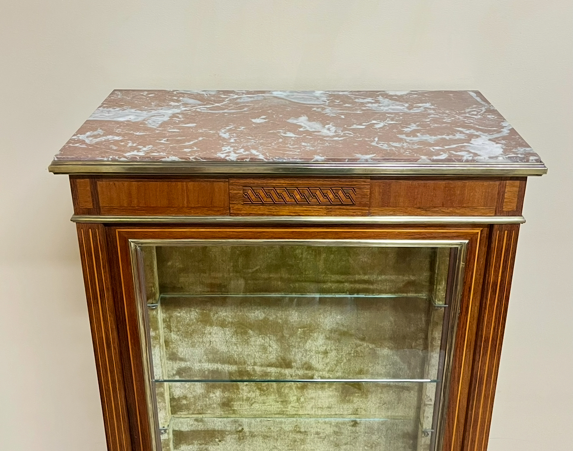 French Louis XVI Style Parquetry Vitrine French Louis XVI Style Parquetry Vitrine