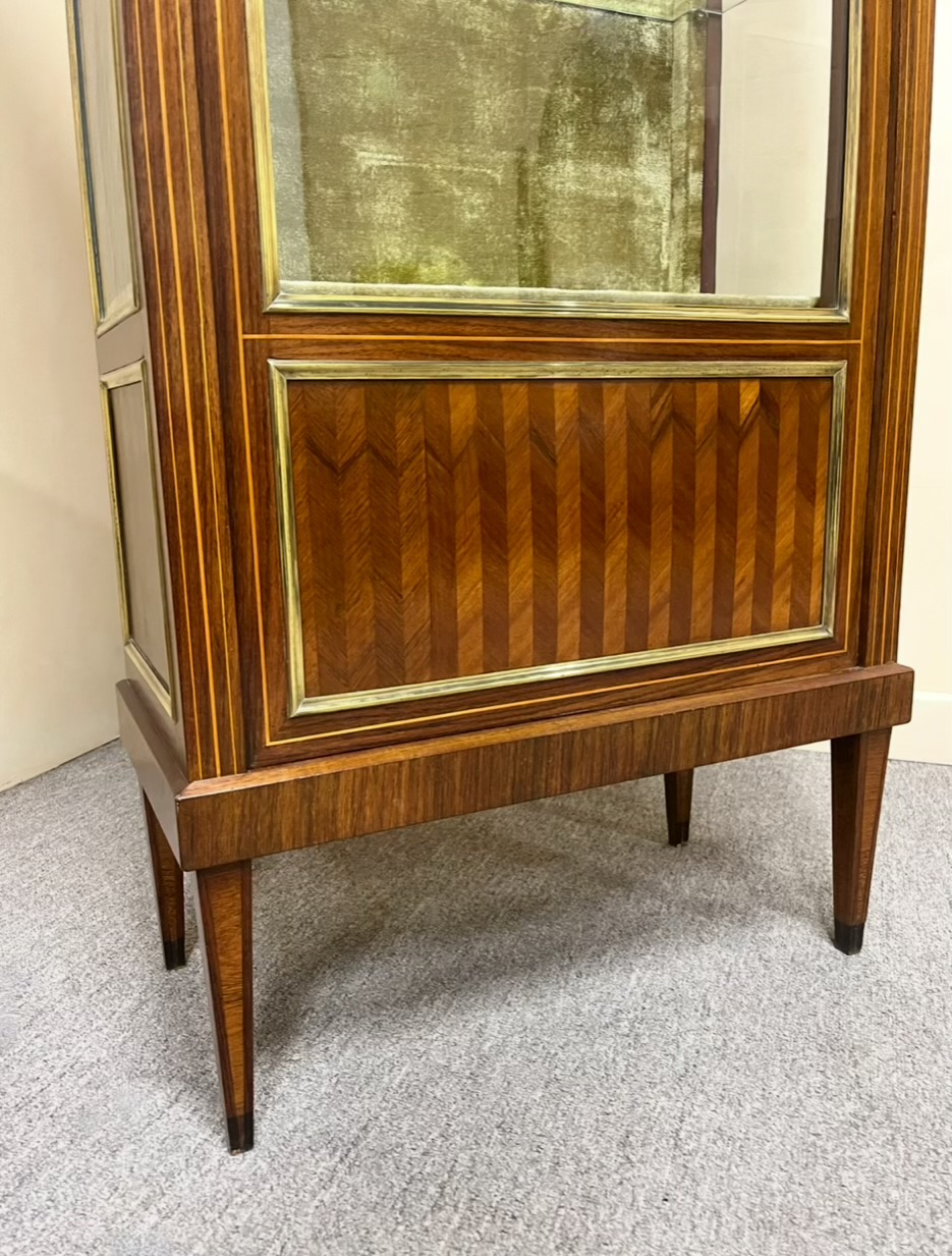 French Louis XVI Style Parquetry Vitrine French Louis XVI Style Parquetry Vitrine