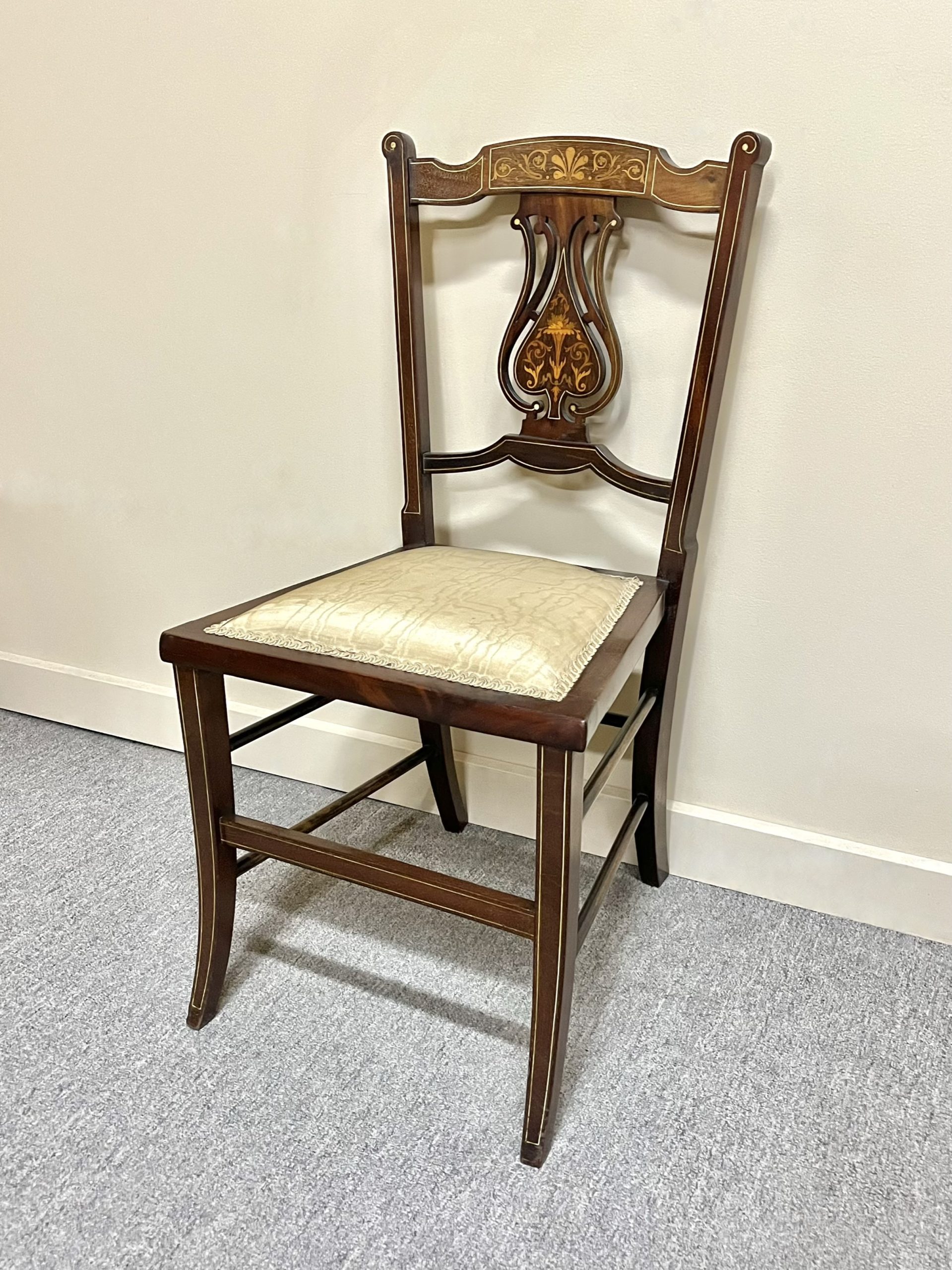 Fine Edwardian Inlaid Chair - 2 Available Fine Edwardian Inlaid Chair - 2 Available