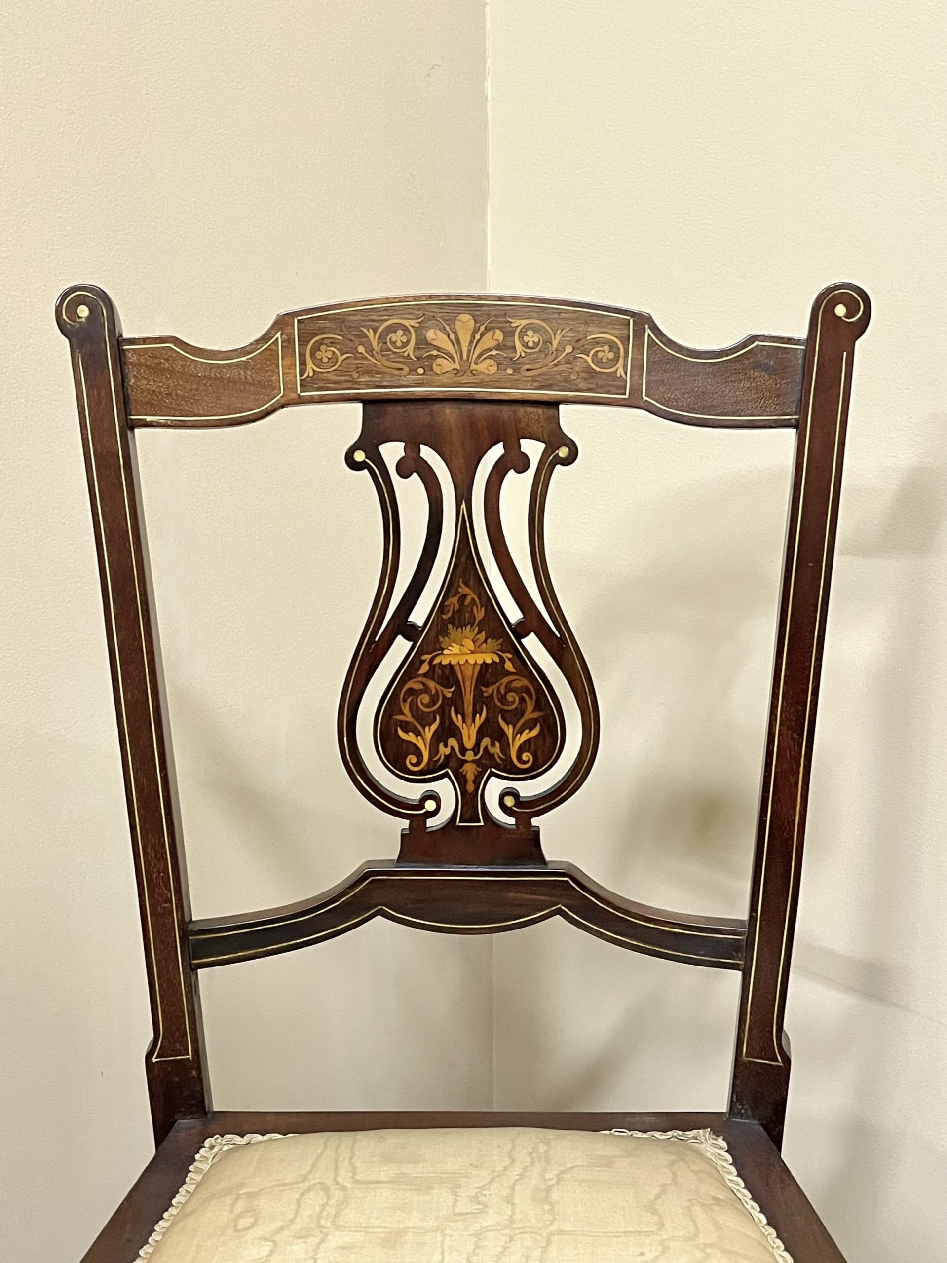 Fine Edwardian Inlaid Chair - 2 Available Fine Edwardian Inlaid Chair - 2 Available