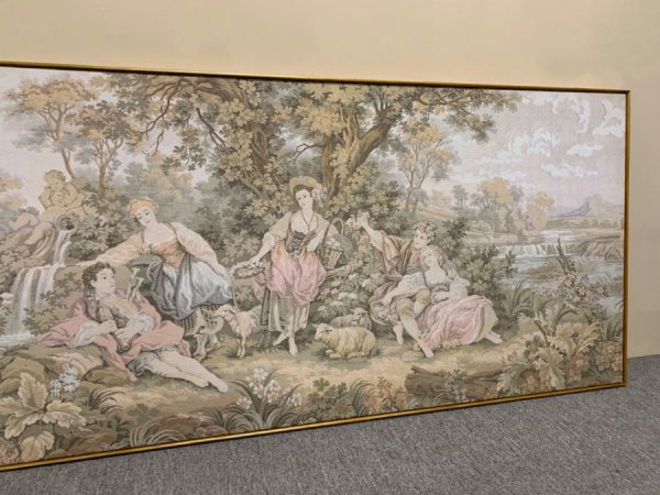 Vintage French Framed Tapestry