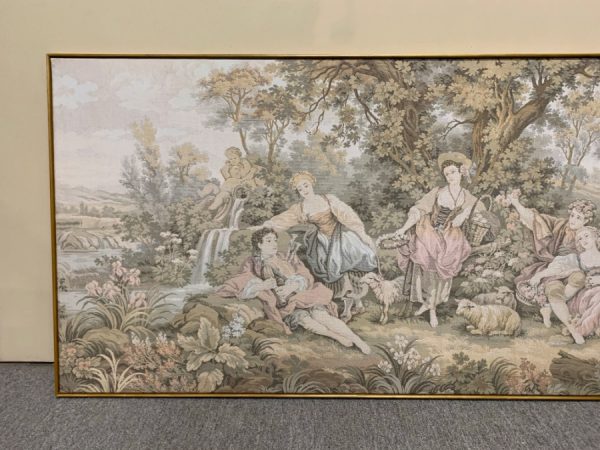 Vintage French Framed Tapestry