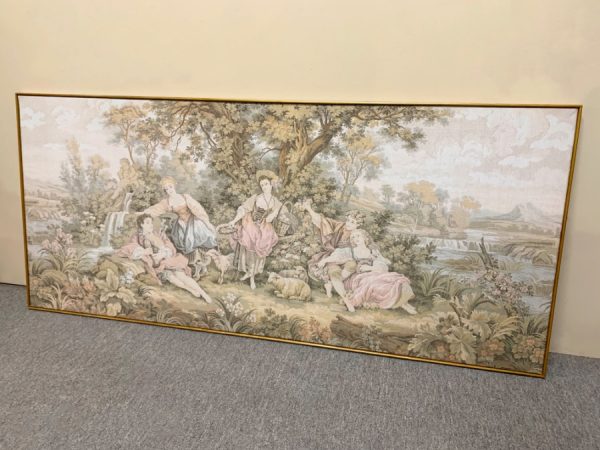 Vintage French Framed Tapestry